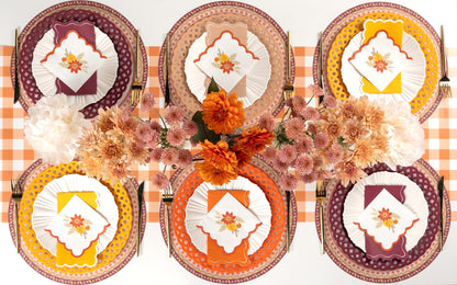 Burgundy Scallop Guest Towels