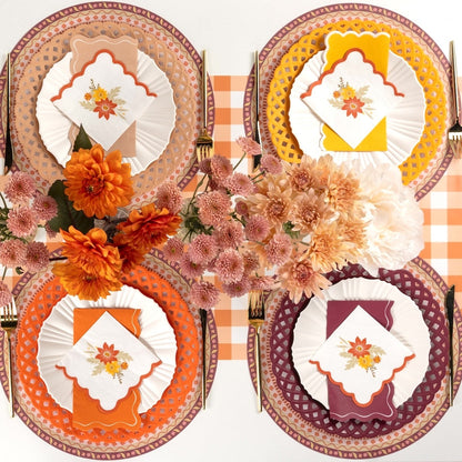 Burgundy Scallop Guest Towels
