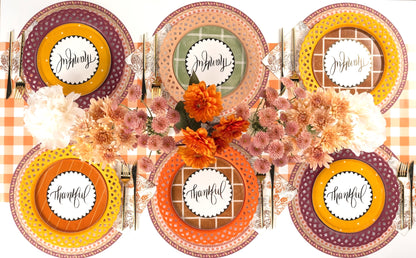 Light Brown Basketweave Dinner Plates