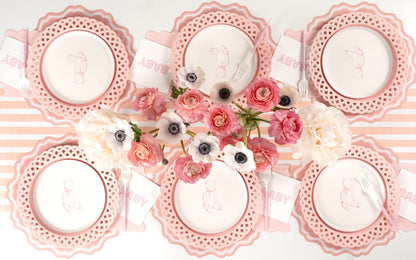 Pink Precious Baby Bear Dessert Plates