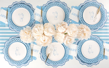 Blue Precious Baby Bear Dessert Plates