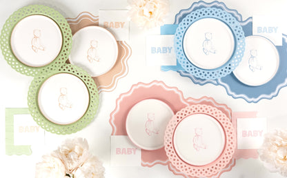 Pink Precious Baby Bear Dessert Plates