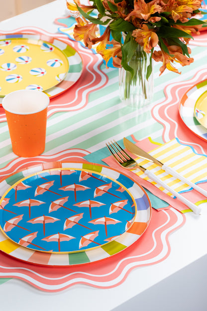 Coral Wavy Scallop Placemat