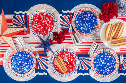 AME25-DP1- Americana Stars Dessert Paper Plates