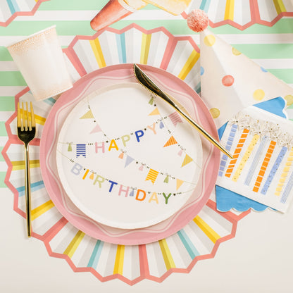 HB25-DP1- Birthday Cheer Dessert Plates