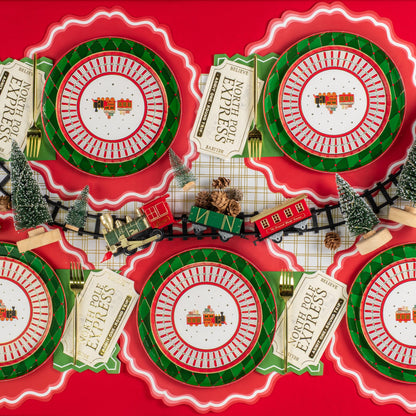 HOL25-CN9- North Pole Express Ticket Napkin