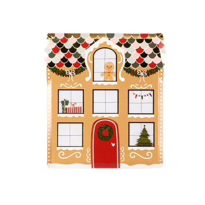 HOL25-DP5-Gingerbread House Shaped Plates-(PREORDER STARTS SHIPPING  08/15)