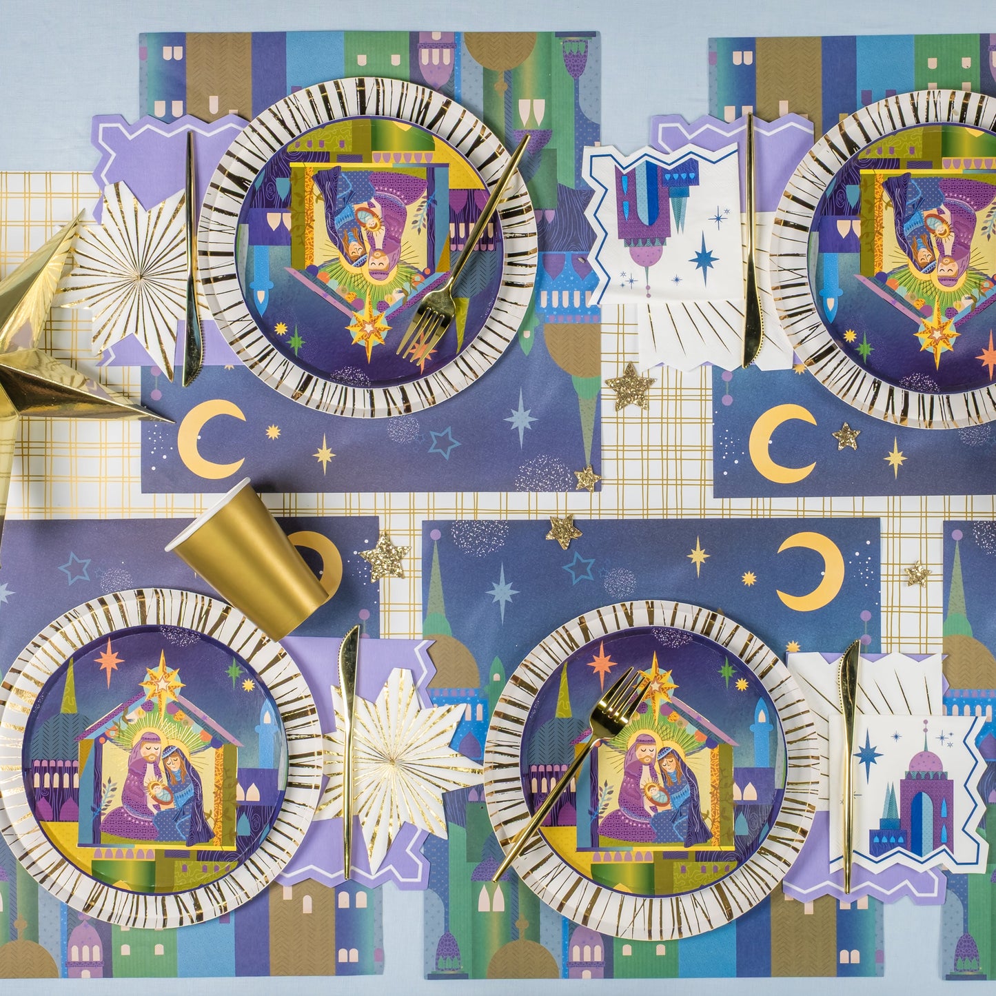 HOL25-CN8- Nativity Beverage Napkin-(PREORDER STARTS SHIPPING  08/15)