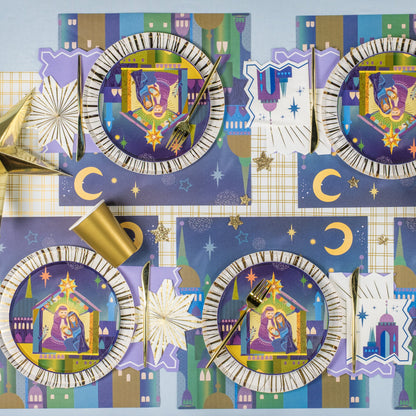 HOL25-CN8- Nativity Beverage Napkin-(PREORDER STARTS SHIPPING  08/15)