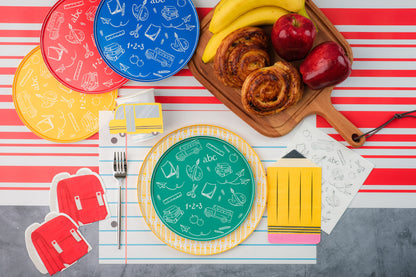 School Days Assorted Icon Dessert Plates