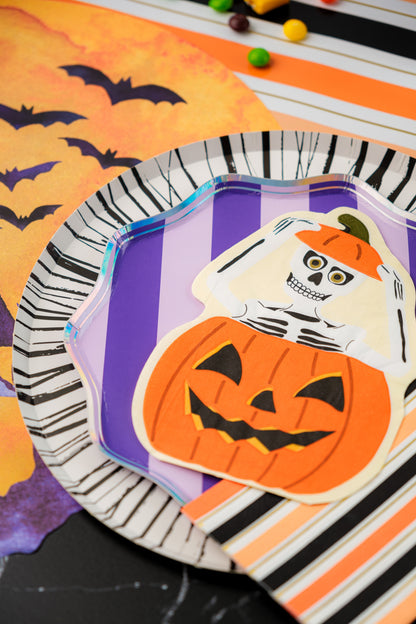 Spooky Stripes Dessert Paper Plates