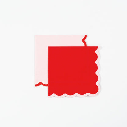 From the Heart Scallop Cocktail Napkins- Pre Order Shipping Dec 17th