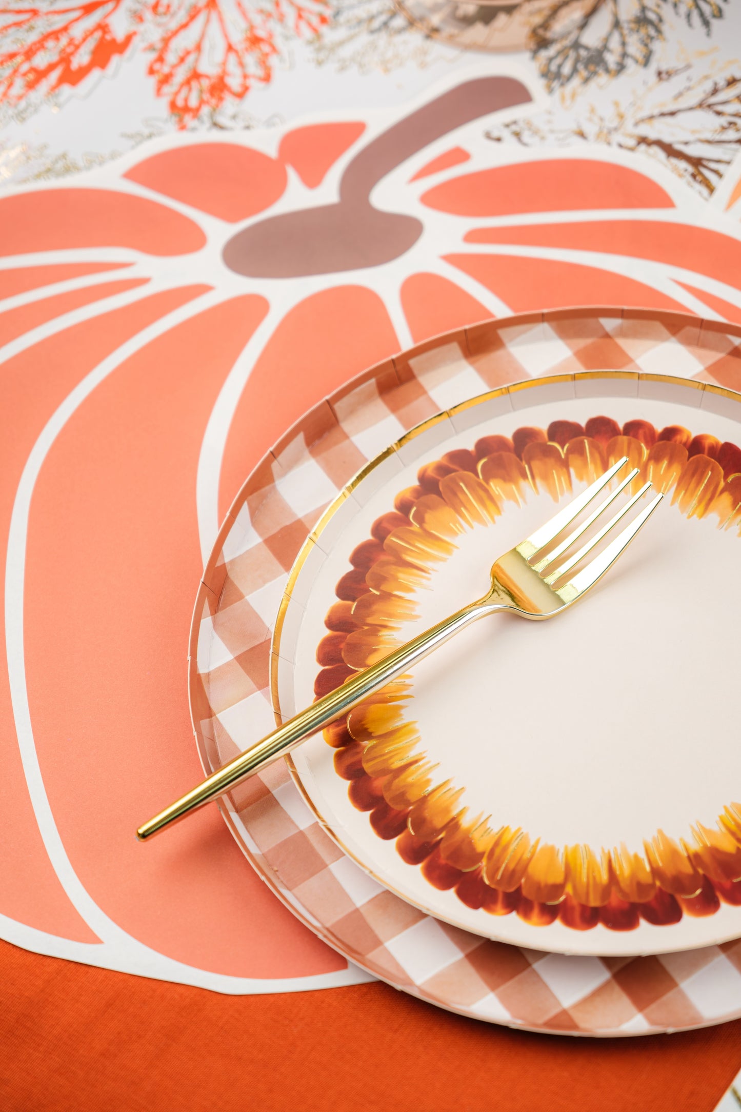 Harvest Feather Dessert Paper Plates