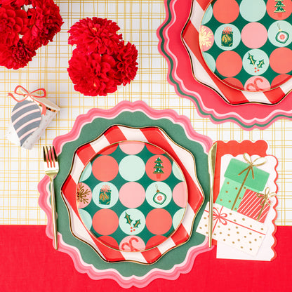 Christmas Party Dessert Paper Plates