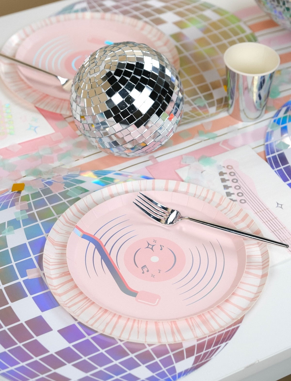 Pop Star Dance Party Vinyl Record Dessert Plates