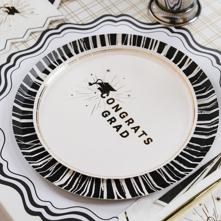 Reverse Black Radiance Dinner Plates