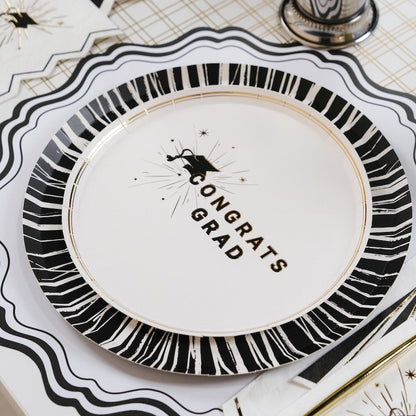 Reverse Black Radiance Dinner Plates