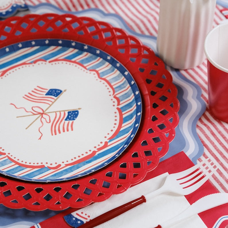 4th of July Flag Dessert Plates