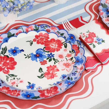 Summer Floral Dessert Plates