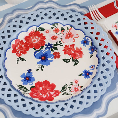 Summer Floral Dessert Plates
