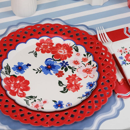 Summer Floral Dessert Plates