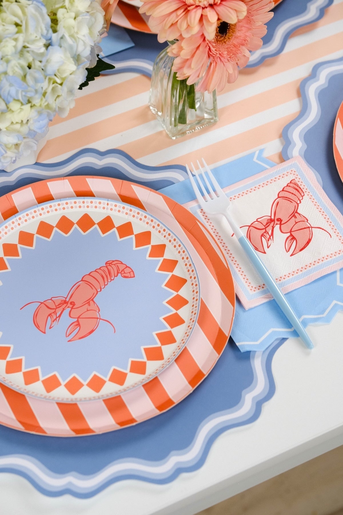 Striped Summer Dinner Plates
