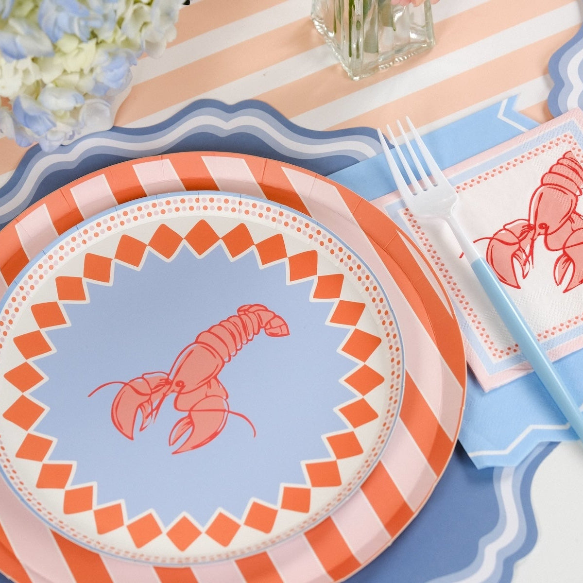 Striped Summer Dinner Plates