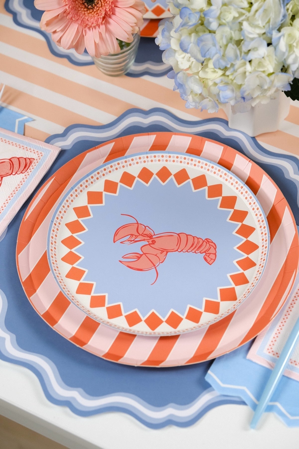 Striped Summer Dinner Plates