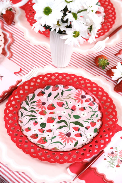 Sweet Berry Patch Strawberry Dessert Plates