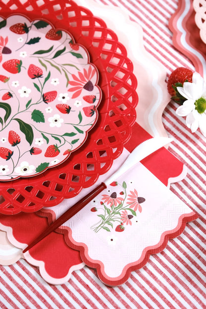 Sweet Berry Patch Strawberry Dessert Plates