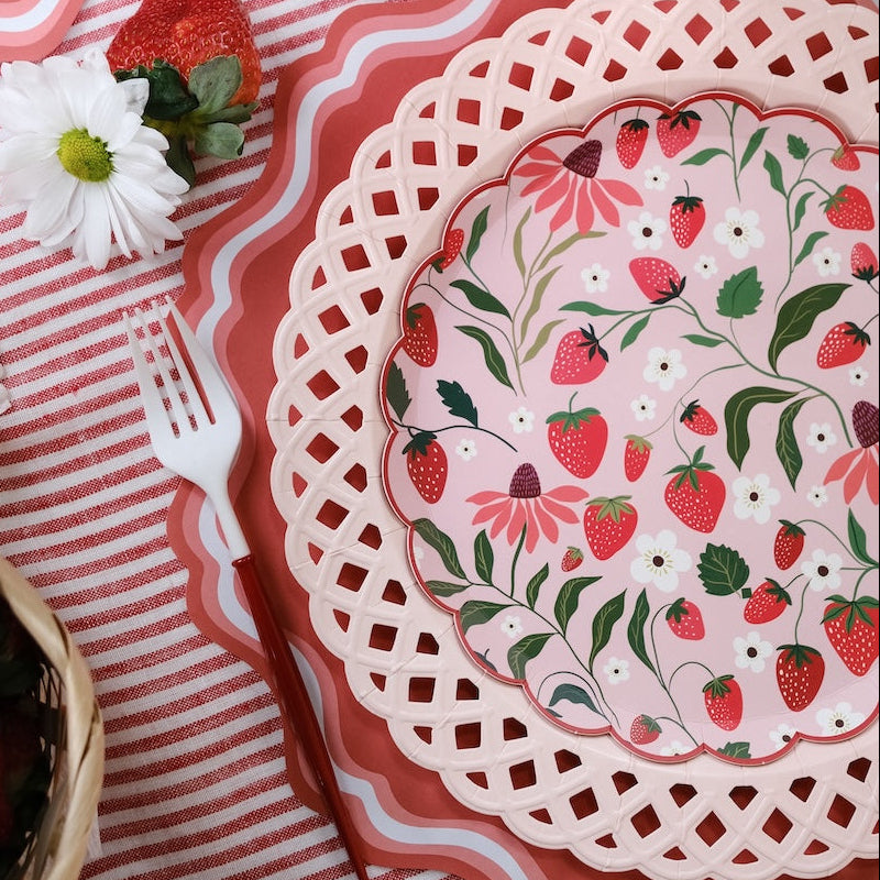 Sweet Berry Patch Strawberry Dessert Plates