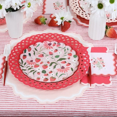Sweet Berry Patch Strawberry Dessert Plates