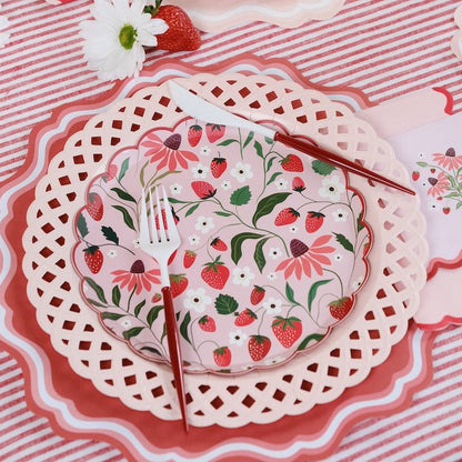 Sweet Berry Patch Strawberry Dessert Plates