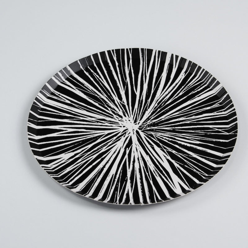 Reverse Black Radiance Dinner Plates