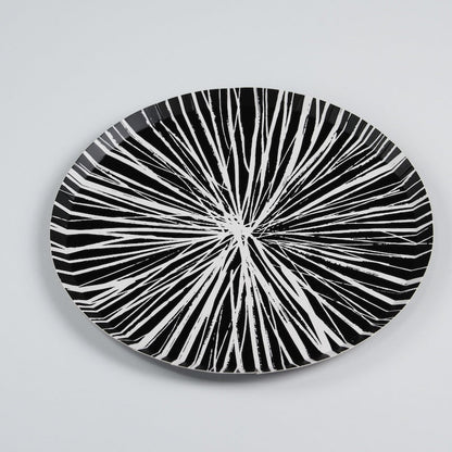 Reverse Black Radiance Dinner Plates