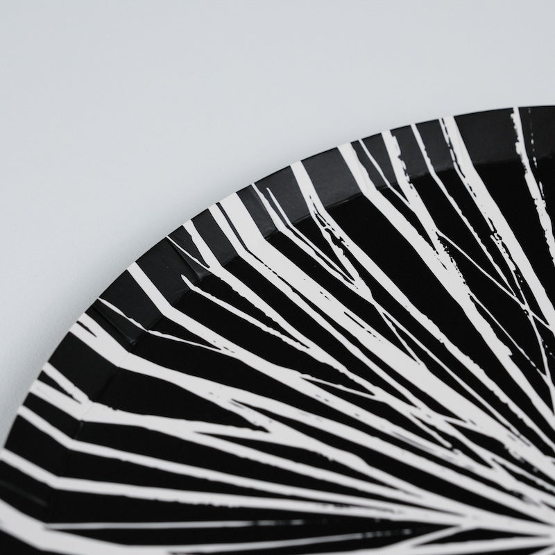 Reverse Black Radiance Dinner Plates