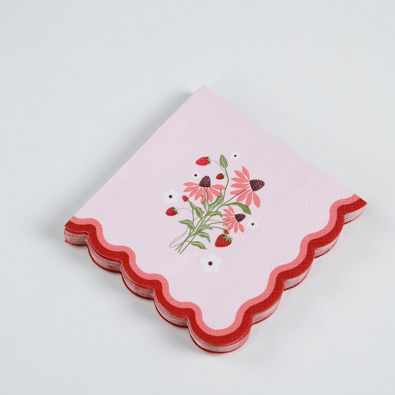 Sweet Berry Patch Strawberry Cocktail Napkins