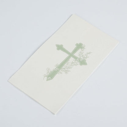 Sage Cross Floral Elegance Guest Towels