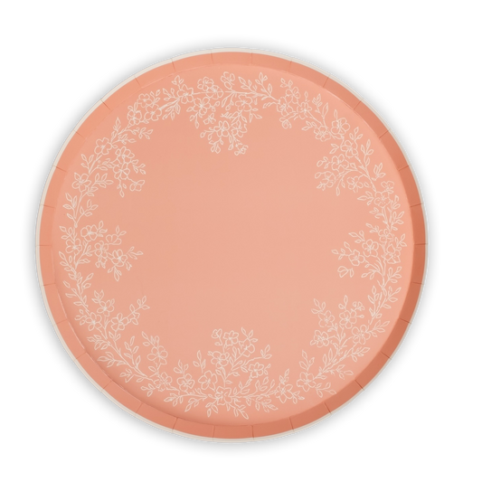 Floral Elegance Pink Dinner Plates- Pre Order Ships January 20th