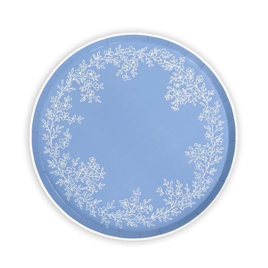 Floral Elegance Blue Dinner Plate- Pre Order Ships January 20th