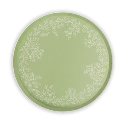 Floral Elegance Sage Dinner Plates- Pre Order Ships January 20th
