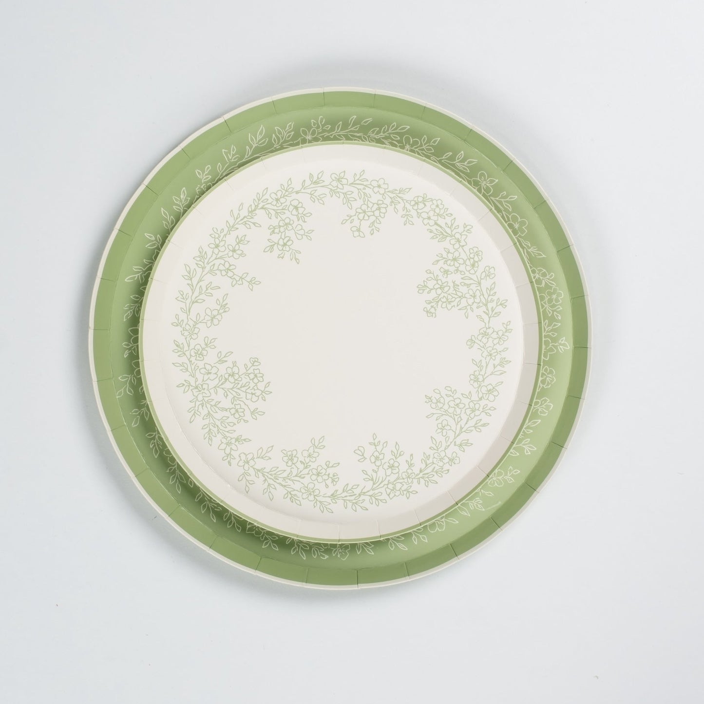 Floral Elegance Sage Dessert Plates- Pre Order Ships January 20th