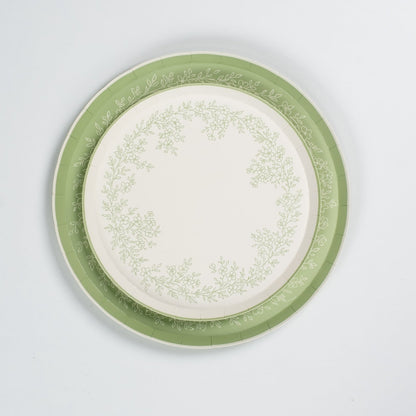 Floral Elegance Sage Dessert Plates- Pre Order Ships January 20th
