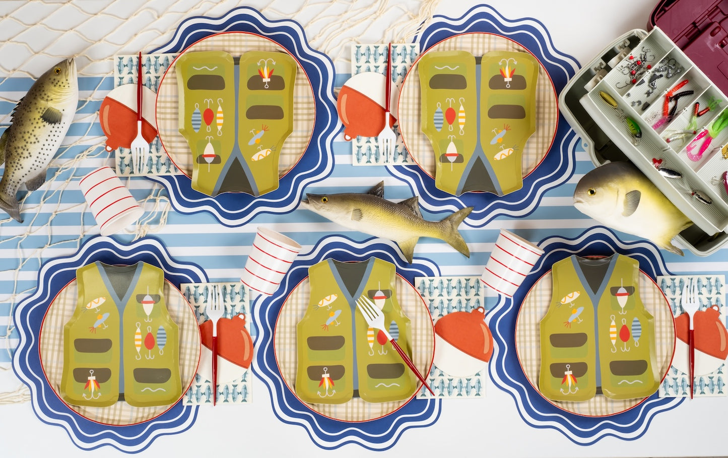 Camping Gingham Dinner Plates- Pre Order Ships January 20th