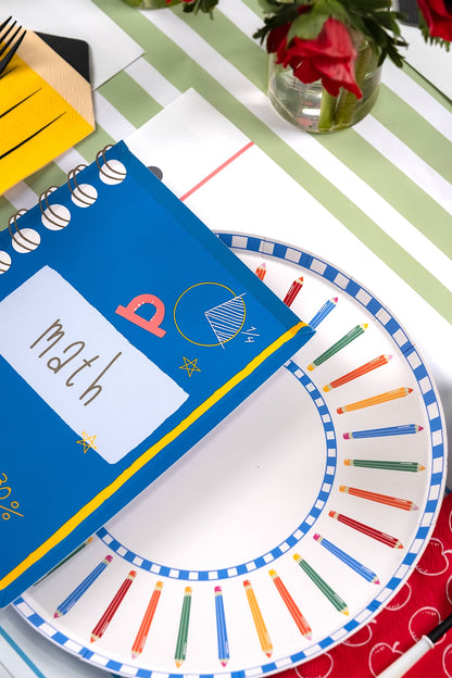 Pencil Dinner Plates