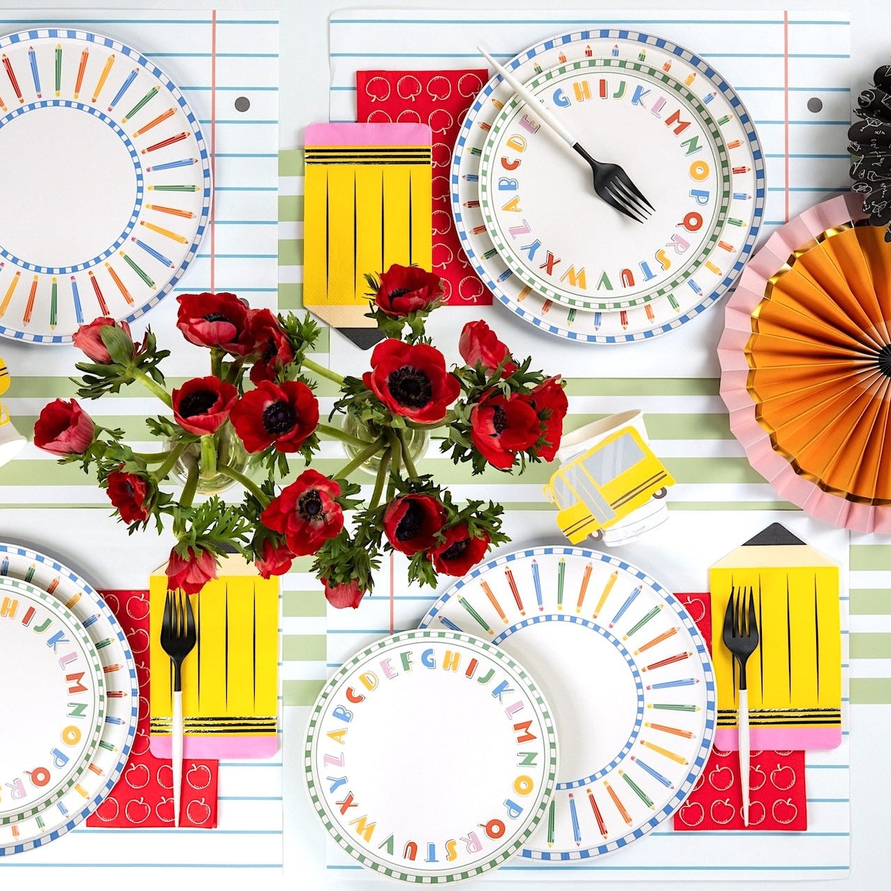 Pencil Dinner Plates
