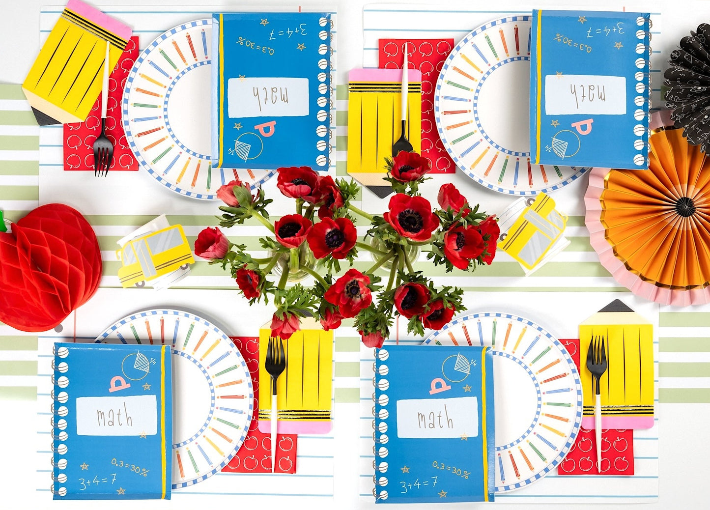 "School Days" Notebook Shaped Plates
