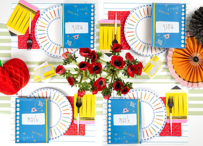"School Days" Notebook Shaped Plates