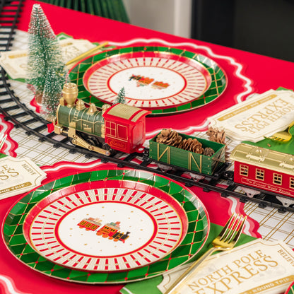 HOL25-CN9- North Pole Express Ticket Napkin