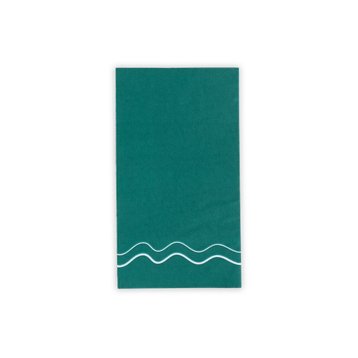 Dark Green Color Block Guest Towels- Ships January 26th